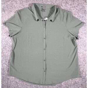 NWT Eddie Bauer Departure Boyfriend Short Sleeve Stretch FreeDry UPF 50 Women XL